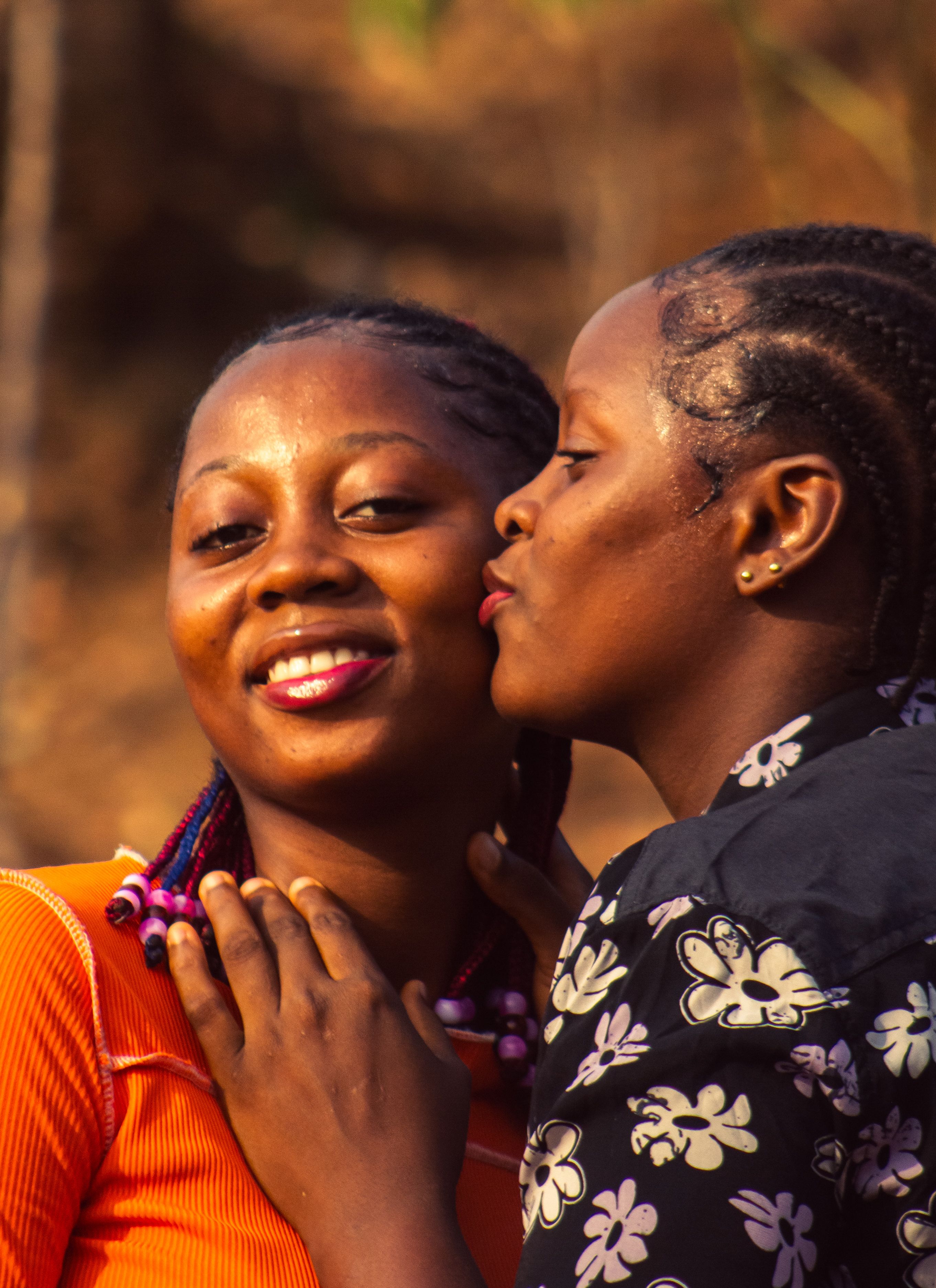 Close-Up of Two Women Sharing a Joyful Moment · Free Stock Photo