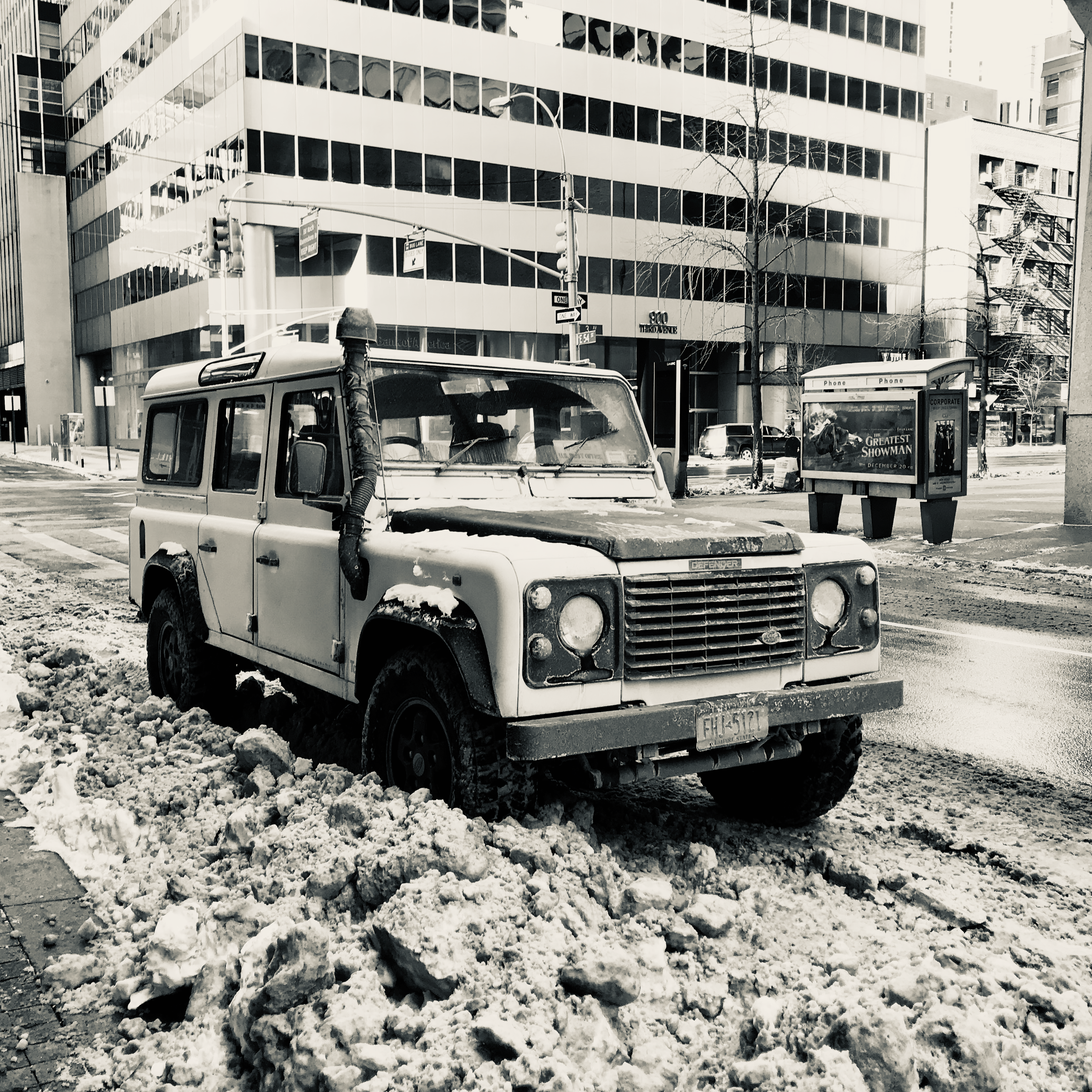 Black and White Urban Winter Street Scene · Free Stock Photo