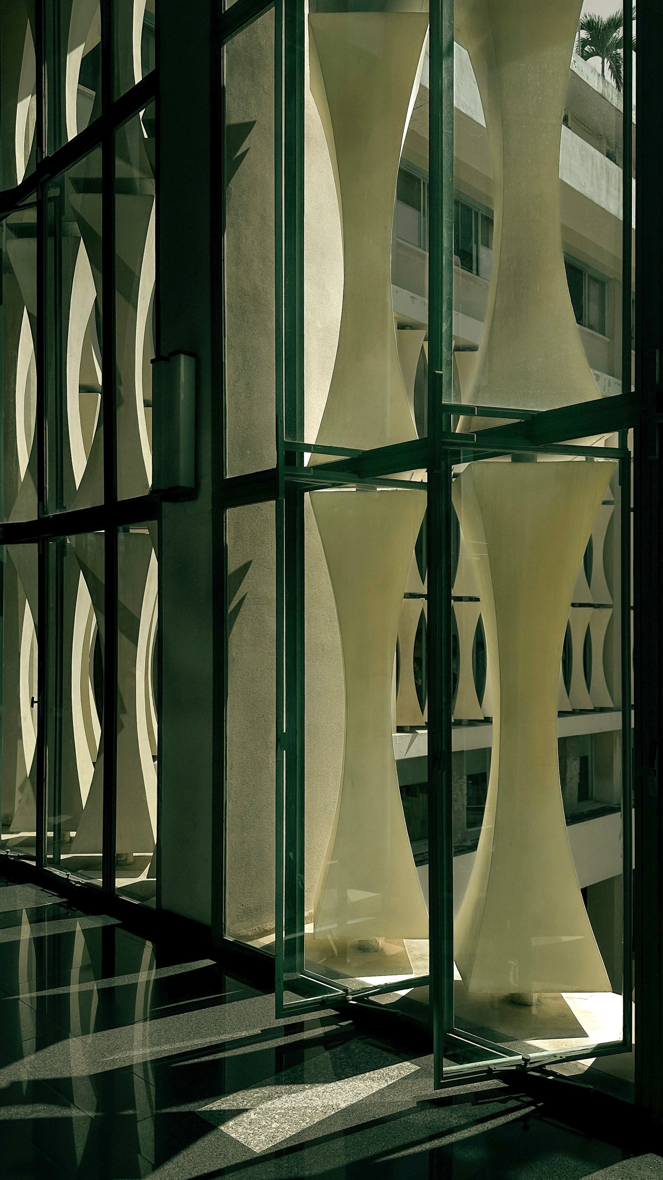Unique geometric patterns captured in Ho Chi Minh City's modern architecture.