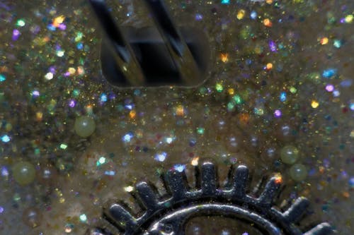 Free stock photo of gear, glitter, gold