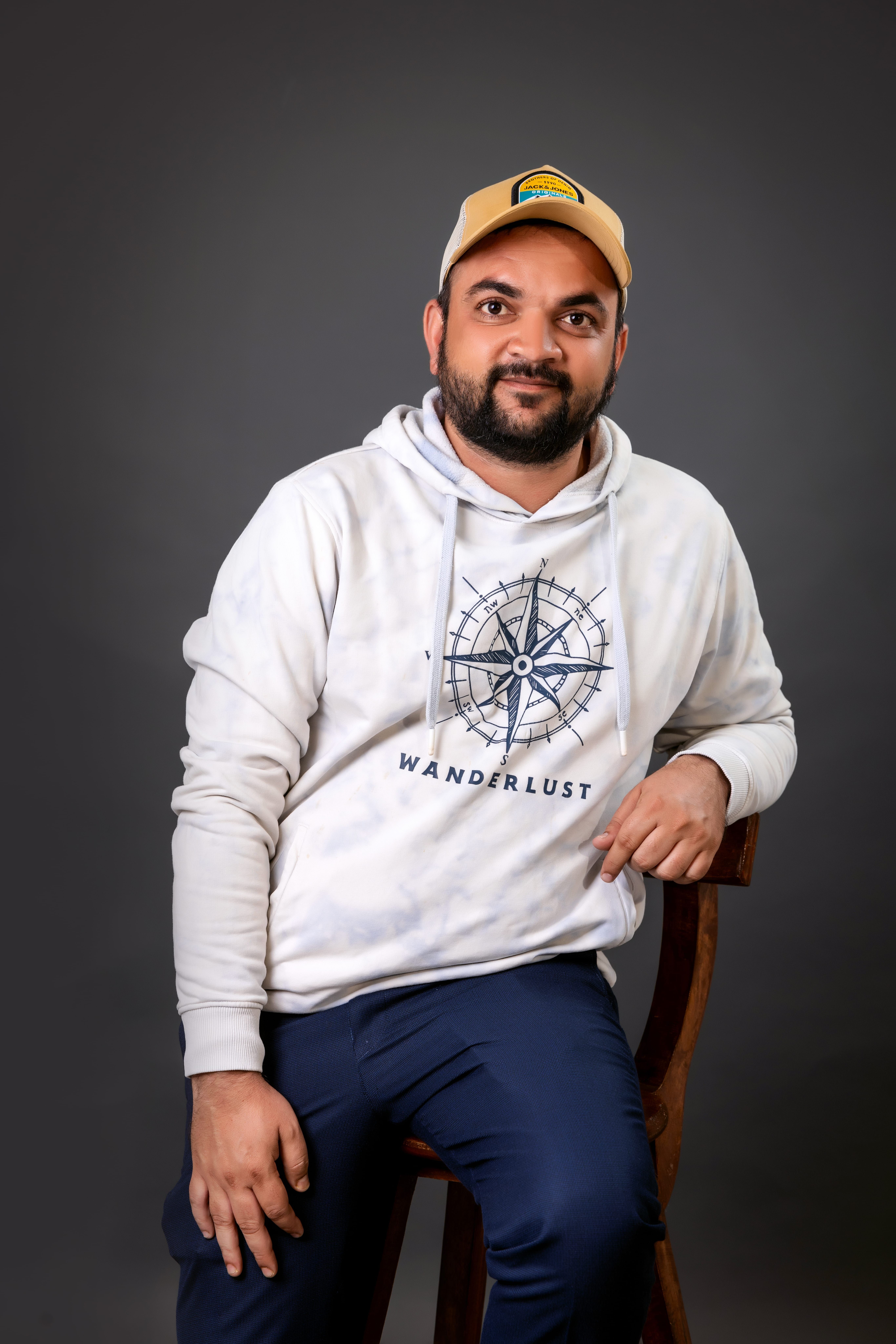 Portrait of a Bearded Man in Casual Attire · Free Stock Photo