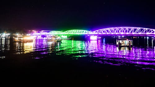 Free stock photo of bridge, lens flare, lights