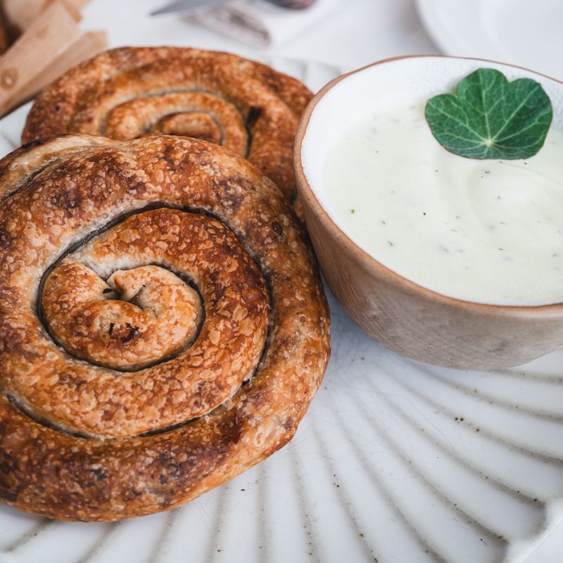 Charred Okra and Yogurt Dip
