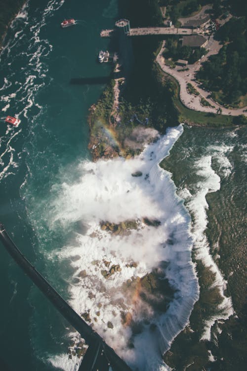 High Angle Photo of Body of Water