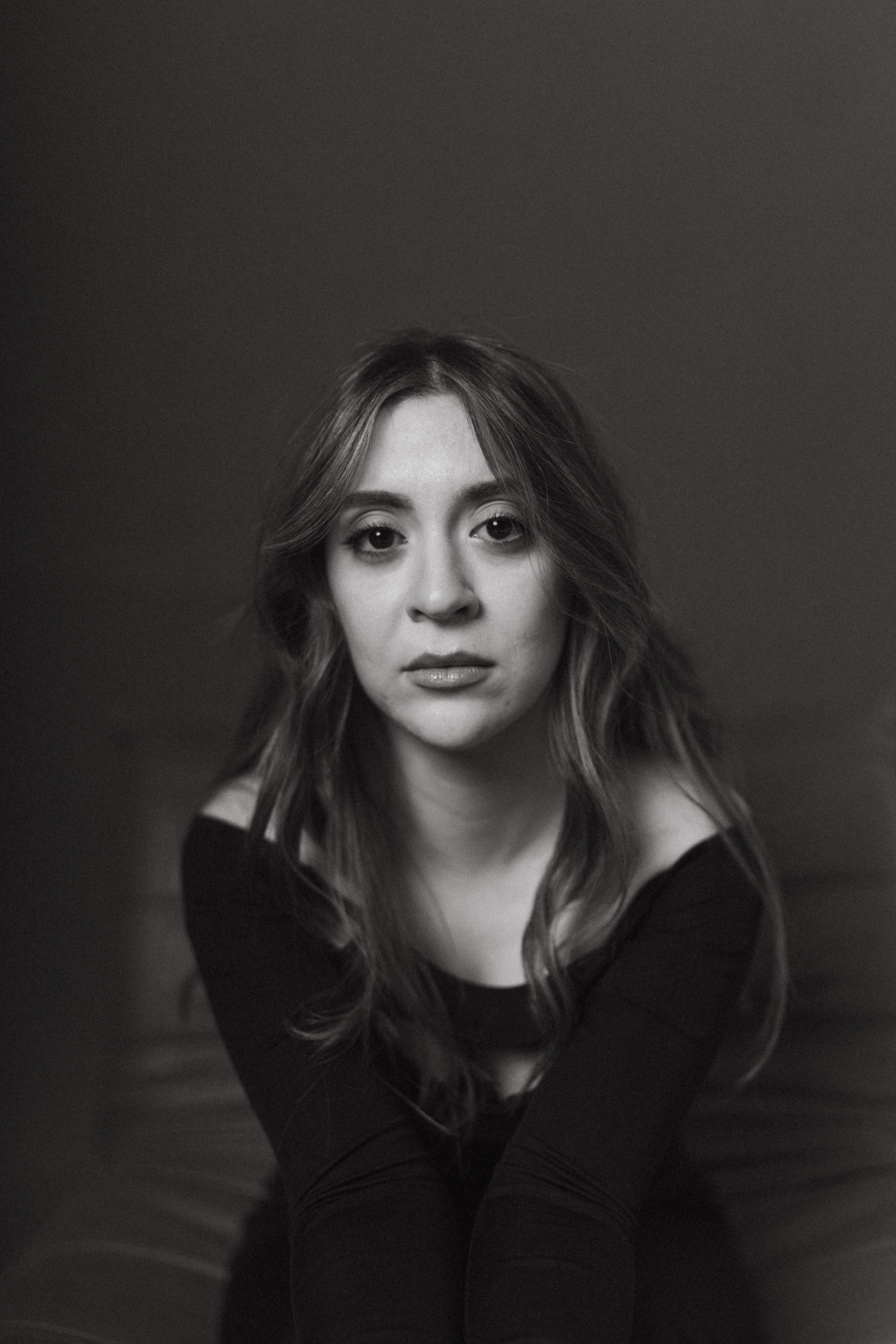 Moody Black and White Female Portrait · Free Stock Photo