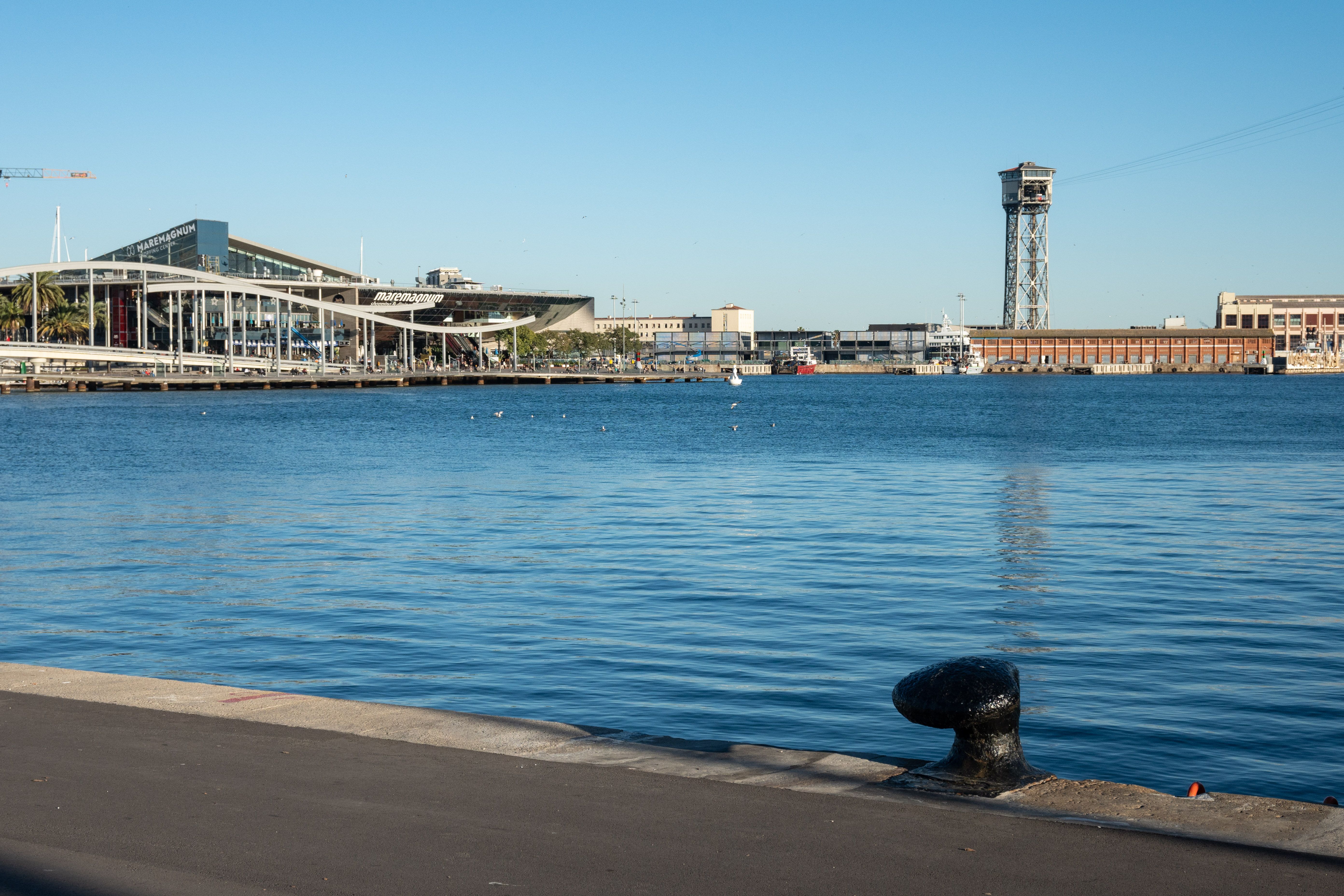 Beautiful view of Barcelona's Port Vell, capturing the serene waterfront and iconic architecture.
