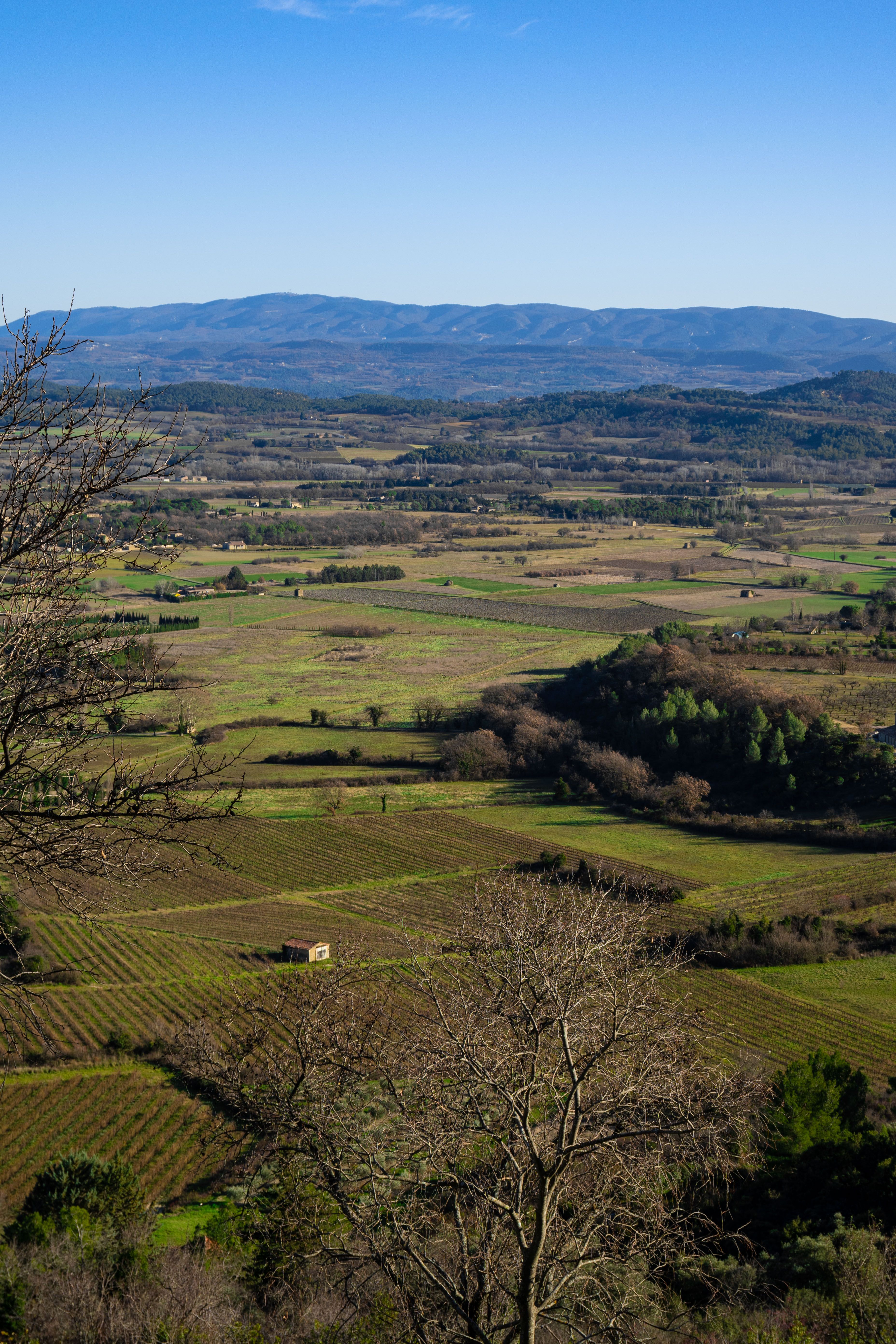 Explore the expansive and serene landscapes of Goel Valley in Provence, France, with fields stretching to the horizon.