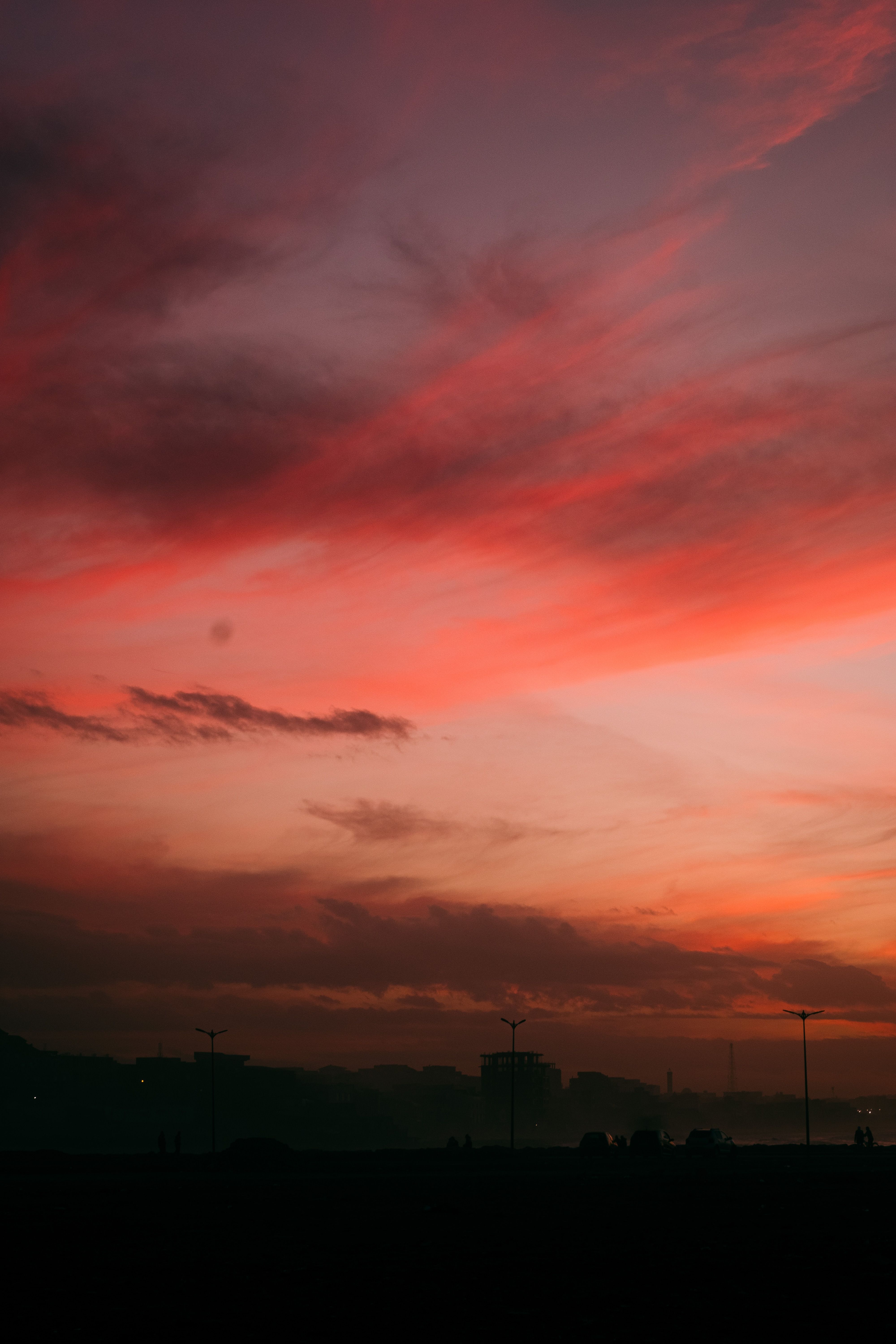 Dramatic Autumn Sunset Over Urban Landscape · Free Stock Photo
