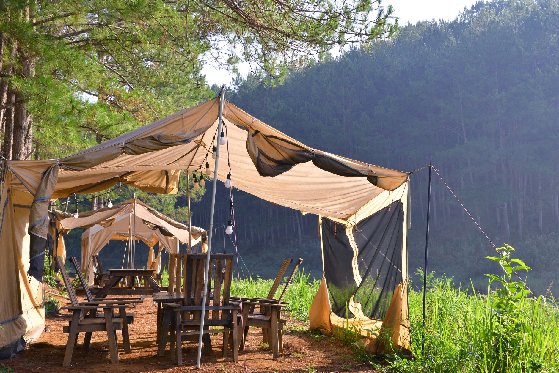 glamping tent partition