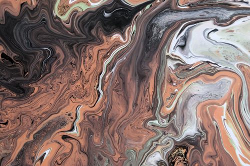 Free Colorful abstract acrylic paint swirl with earthy tones. Perfect for modern art enthusiasts. Stock Photo
