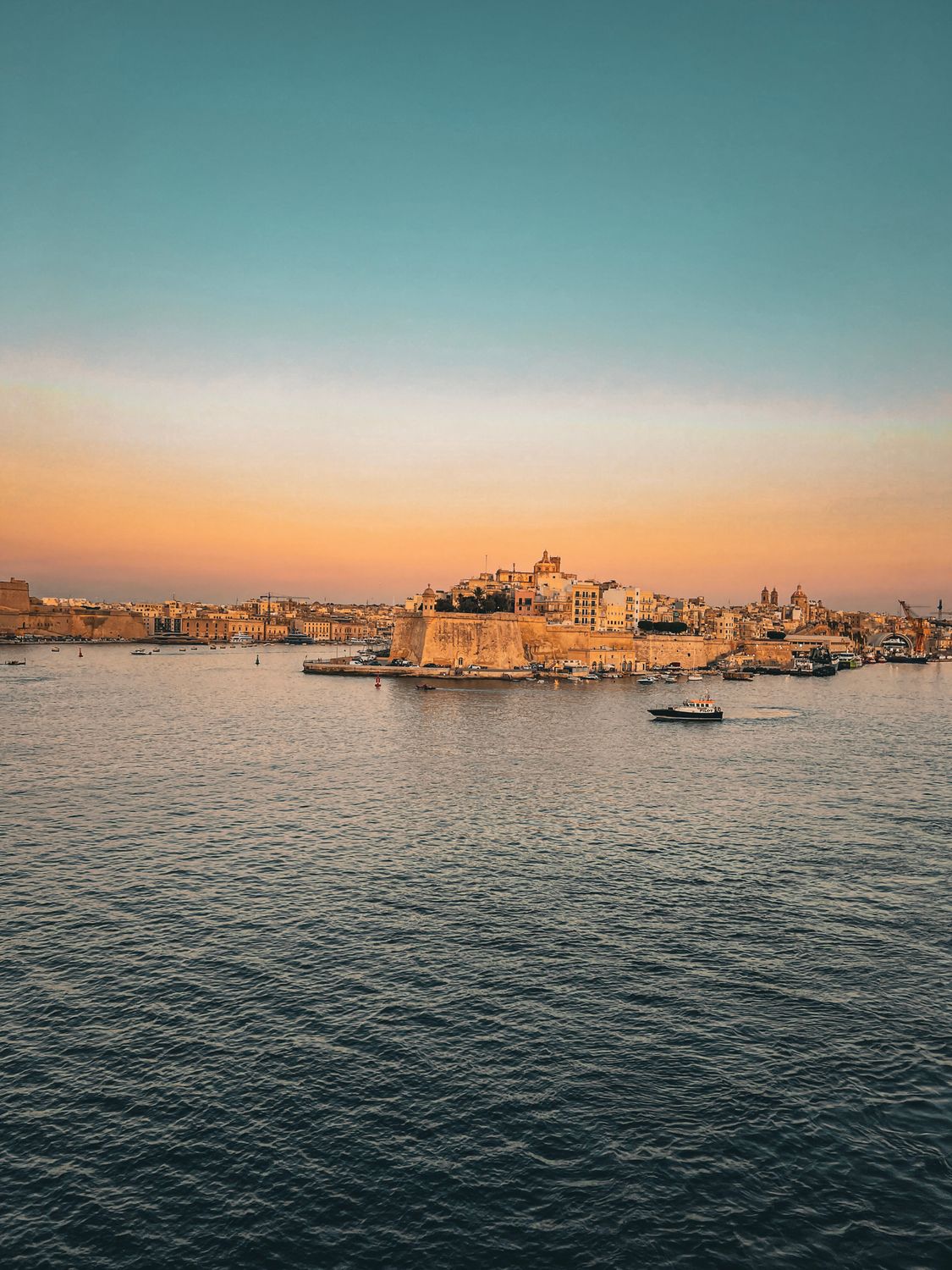Scenic Sunset View Of Valletta Malta Waterfront Free Stock Photo Scenic Sunset View Of Valletta Malta Waterfront Free Stock Photo