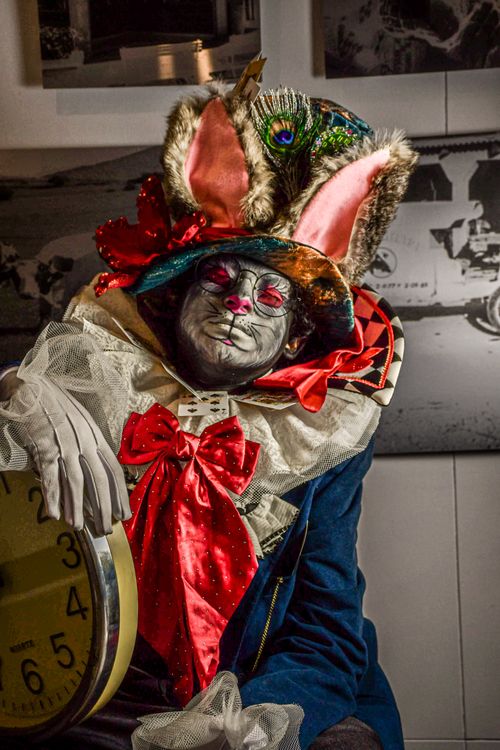 White Rabbit Men Cosplay Colorful White Rabbit Cosplay with Clock Accessory · Free Stock Photo
