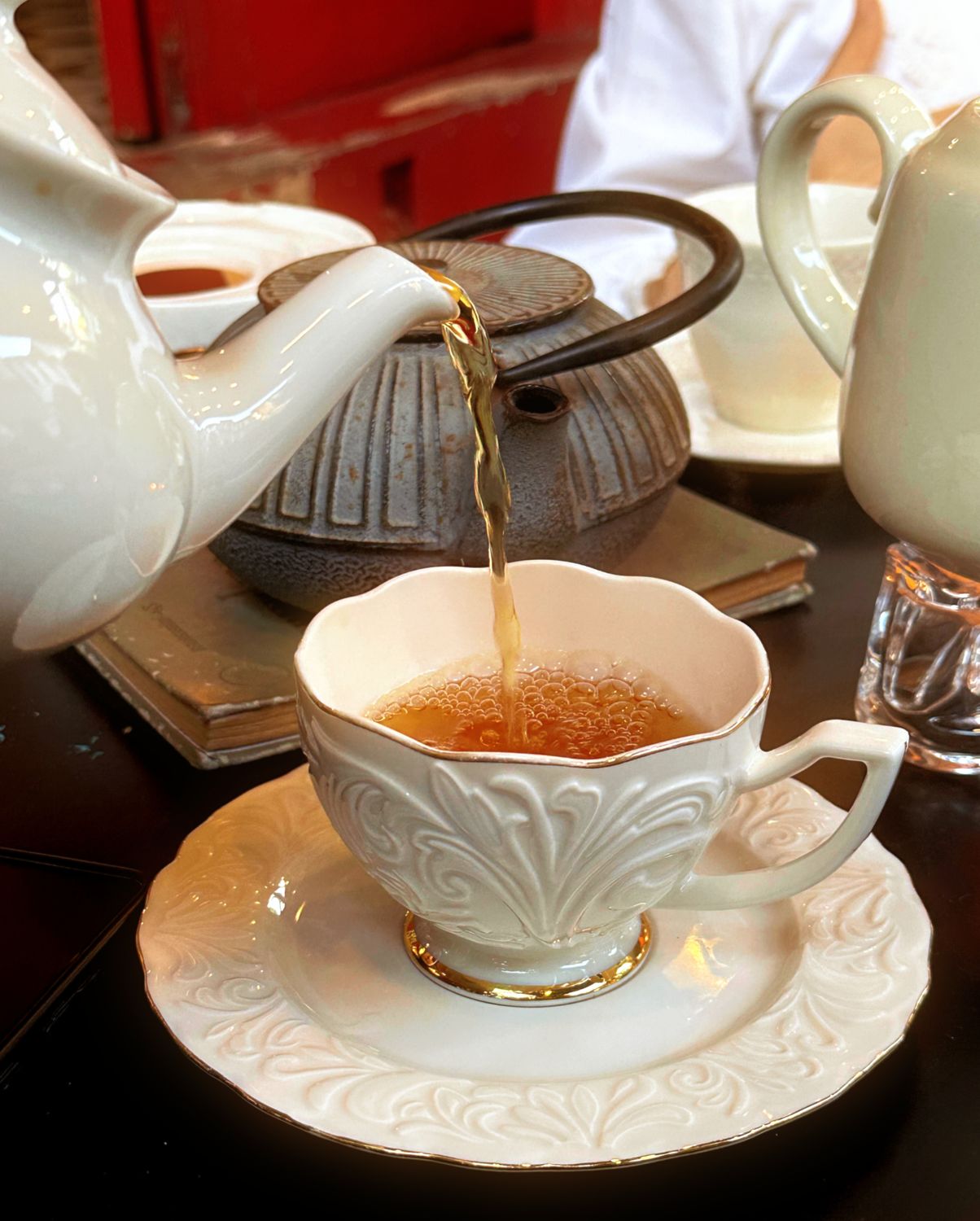 Elegant Tea Service with Porcelain Teapot · Free Stock Photo