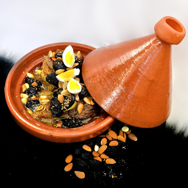 Moroccan Apricot and Lamb Couscous Soup with Cinnamon