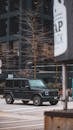 Black Mercedes-Benz G-Wagon in Urban Setting