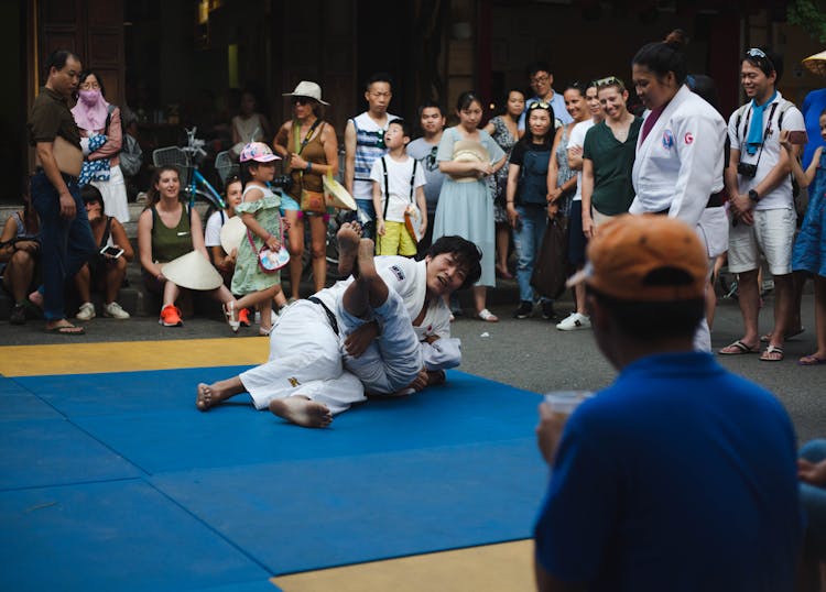 People Watching A Judo Competition