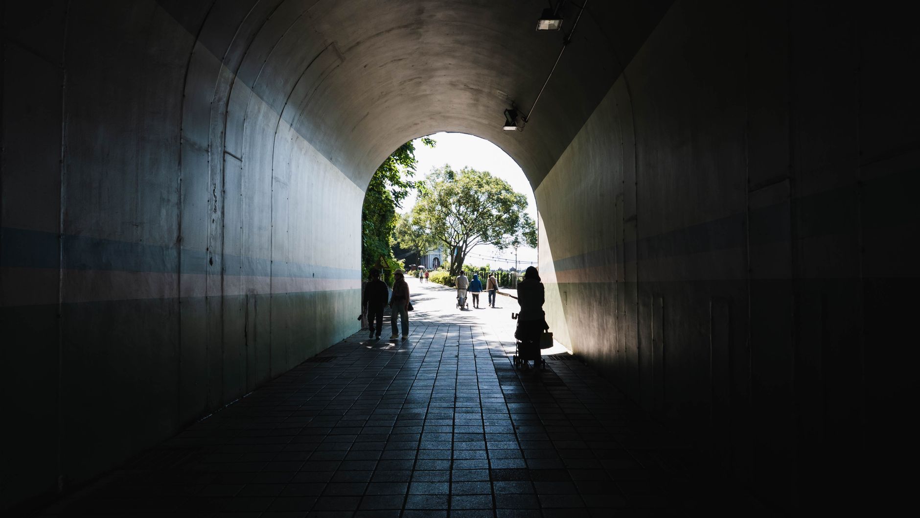Visitors entering the Third Infiltration Tunnel during a DMZ tour from Seoul.