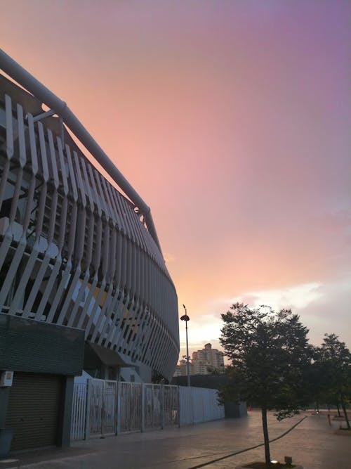 Free stock photo of beautiful sunset, running track, stadium