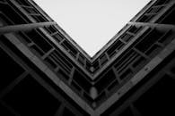 Abstract Black and White Architectural Perspective