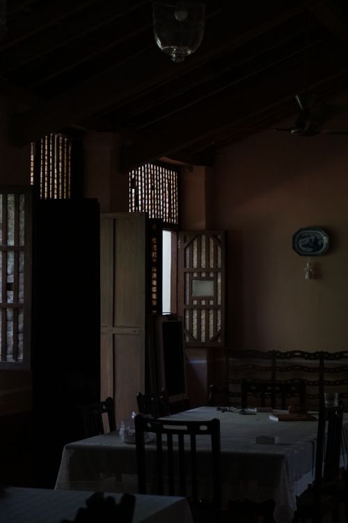 Free        beautiful shutters filtering light into dark room                         Stock Photo