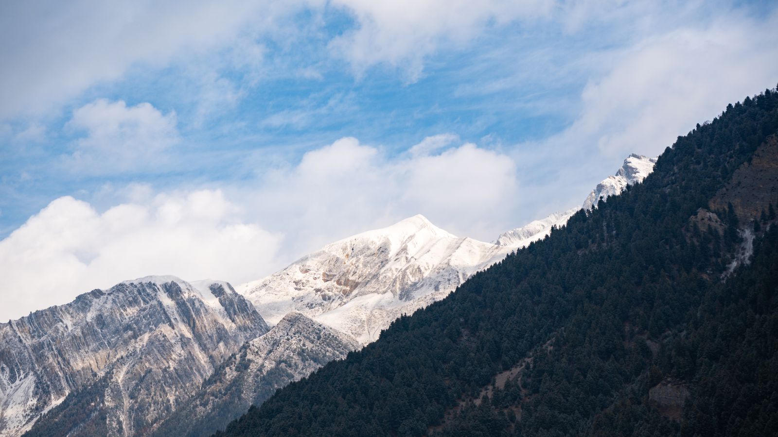 Snow-capped mountains in Sonamarg, Kashmir