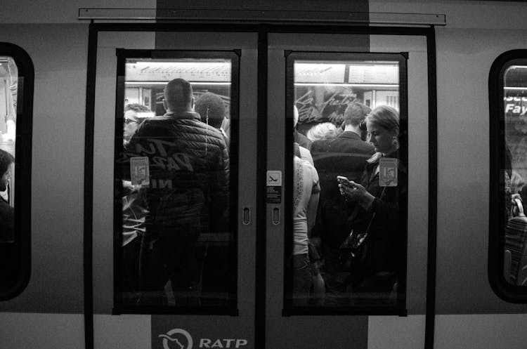 Crowded Subway Train