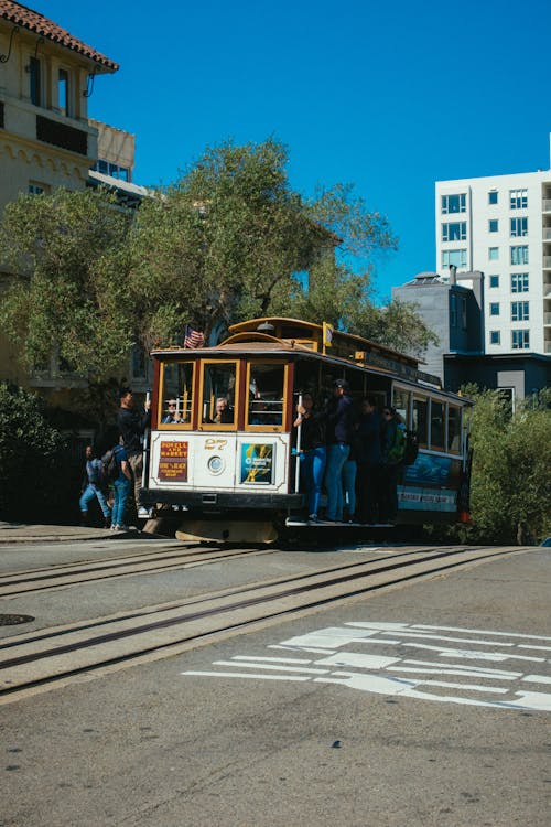 Free White and Brown Tram Stock Photo