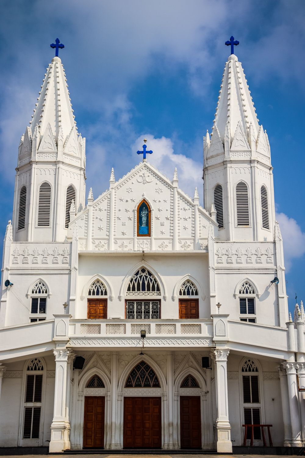 Stunning White Neo Gothic Church Facade Free Stock Photo stunning-white-neo-gothic-church-facade-free-stock-photo