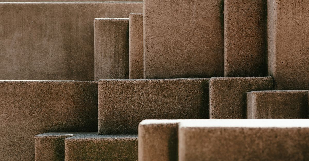 Geometric Concrete Blocks with Textured Surface · Free Stock Photo