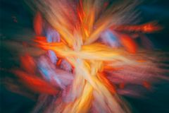 Dynamic and colorful abstract art resembling a cosmic explosion with vibrant energy.