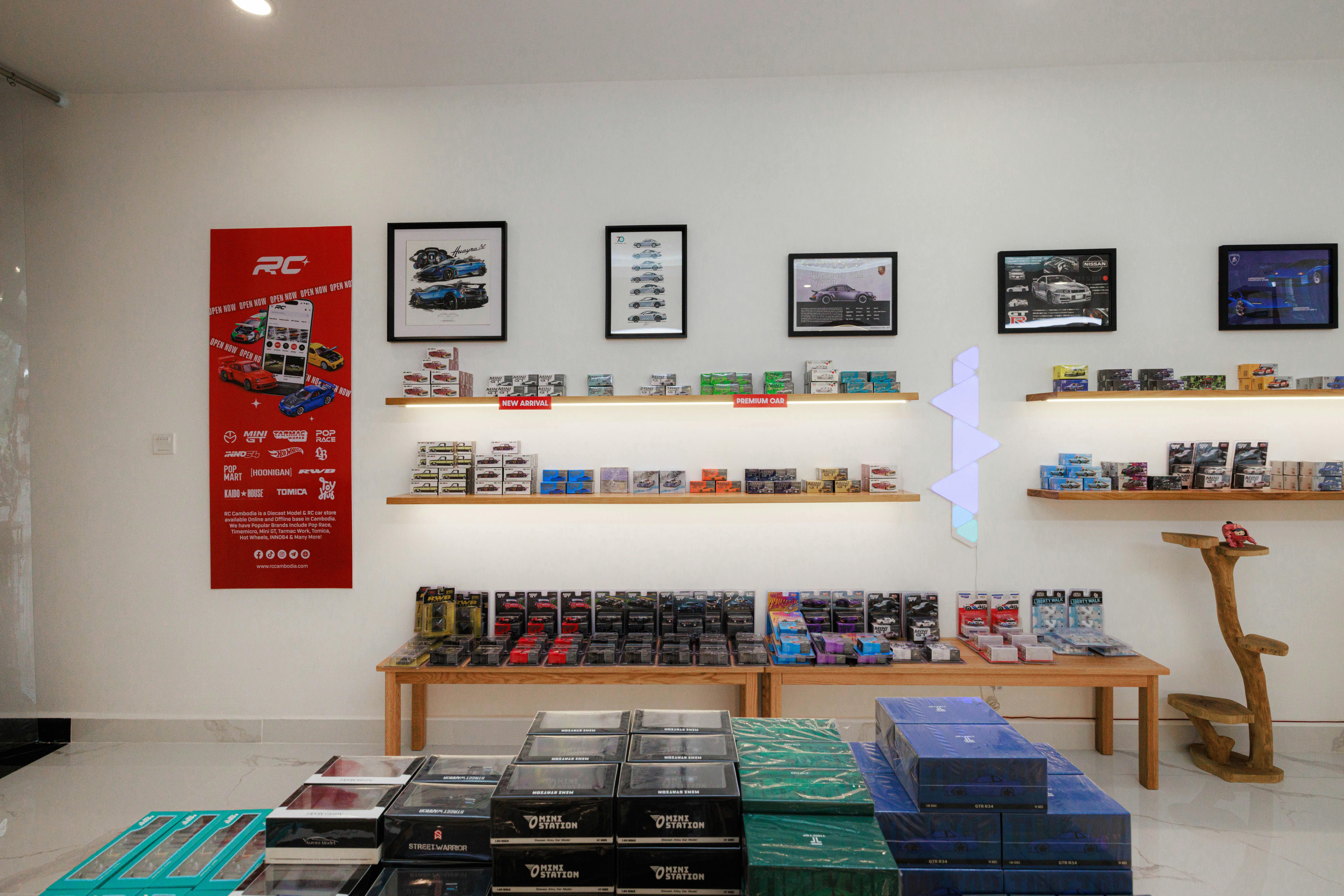 bezplatná Diecast Model Car Store Interiér V Phnom Penh Základová fotografie