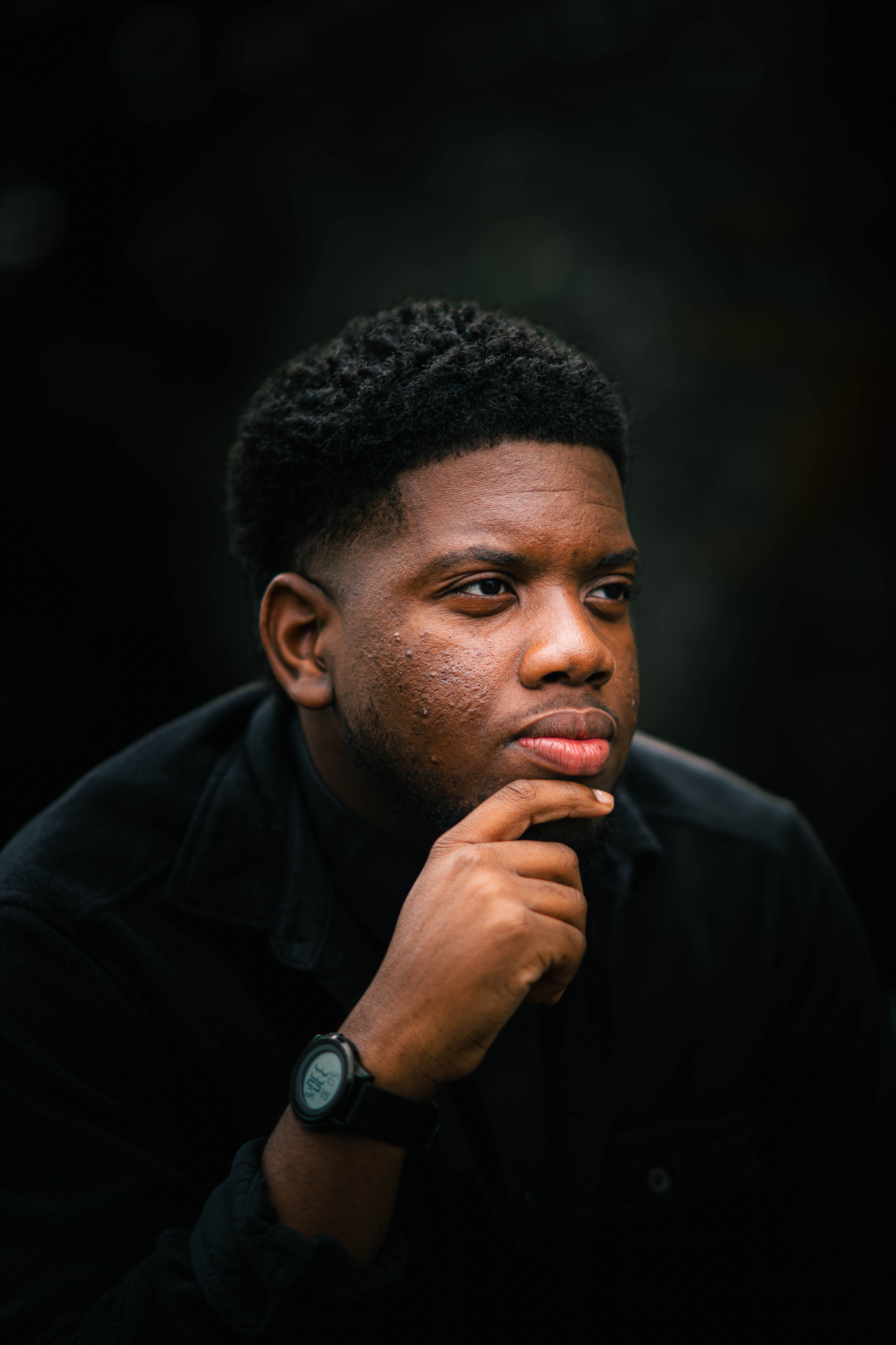 Thoughtful Man in Deep Contemplation Portrait · Free Stock Photo