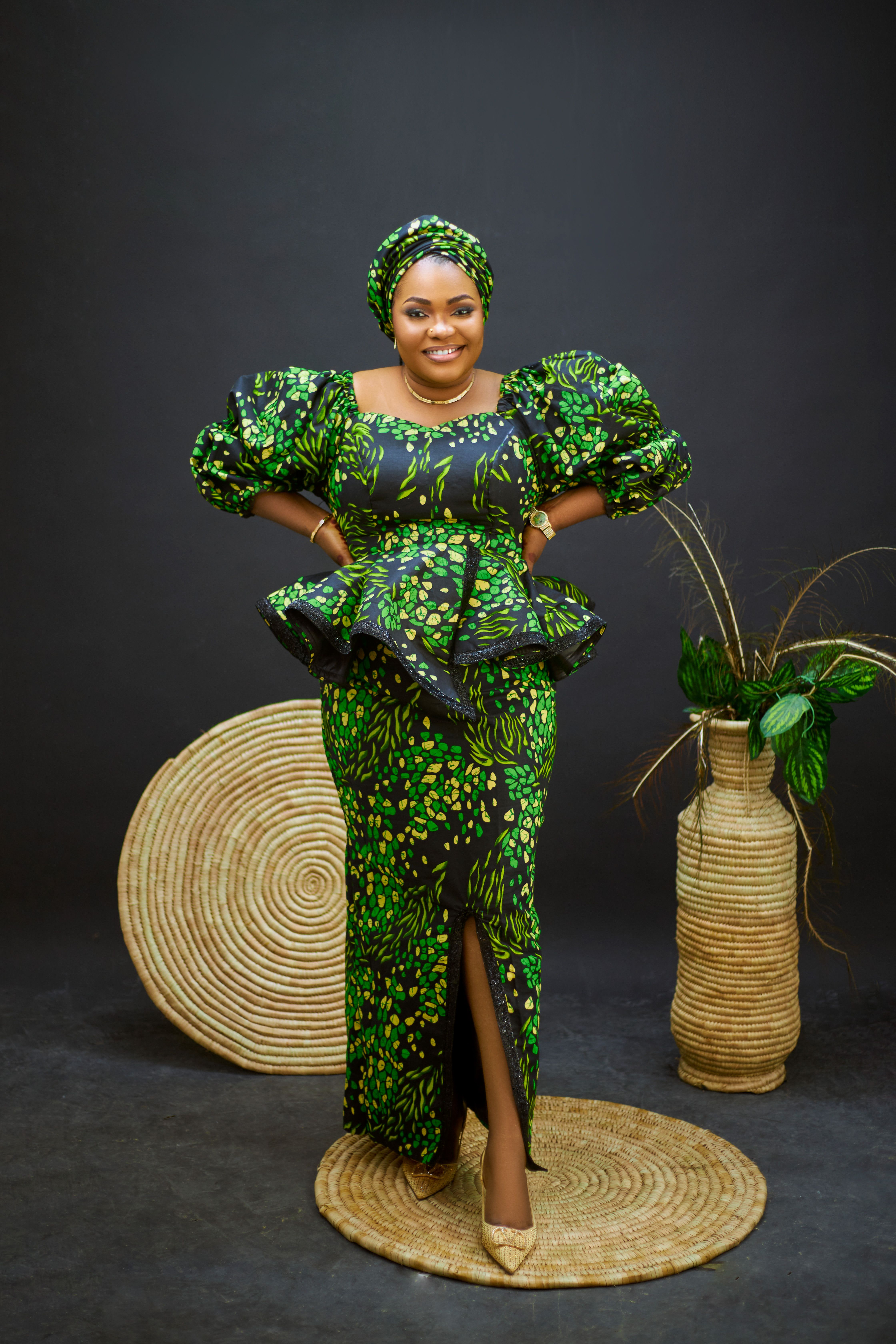 Woman in Vibrant African Traditional Outfit · Free Stock Photo