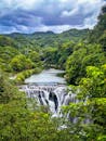 Aerial View of Scenic Shifen Waterfall in Taiwan