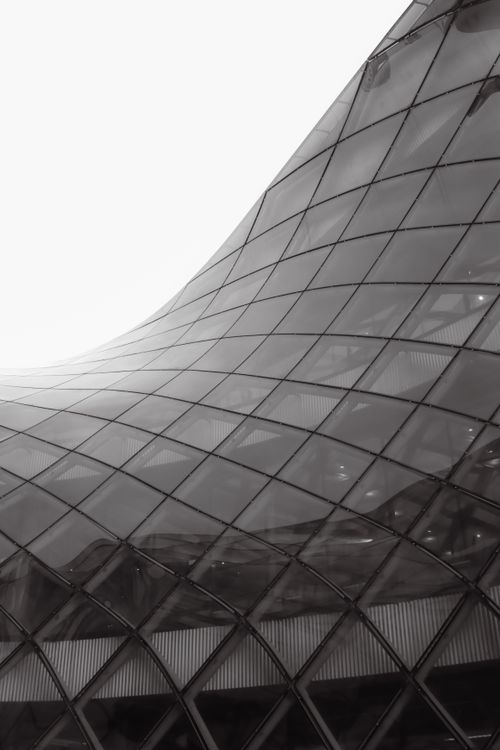 Free Black and white photo of modern architecture in Malmö, Sweden. Stock Photo