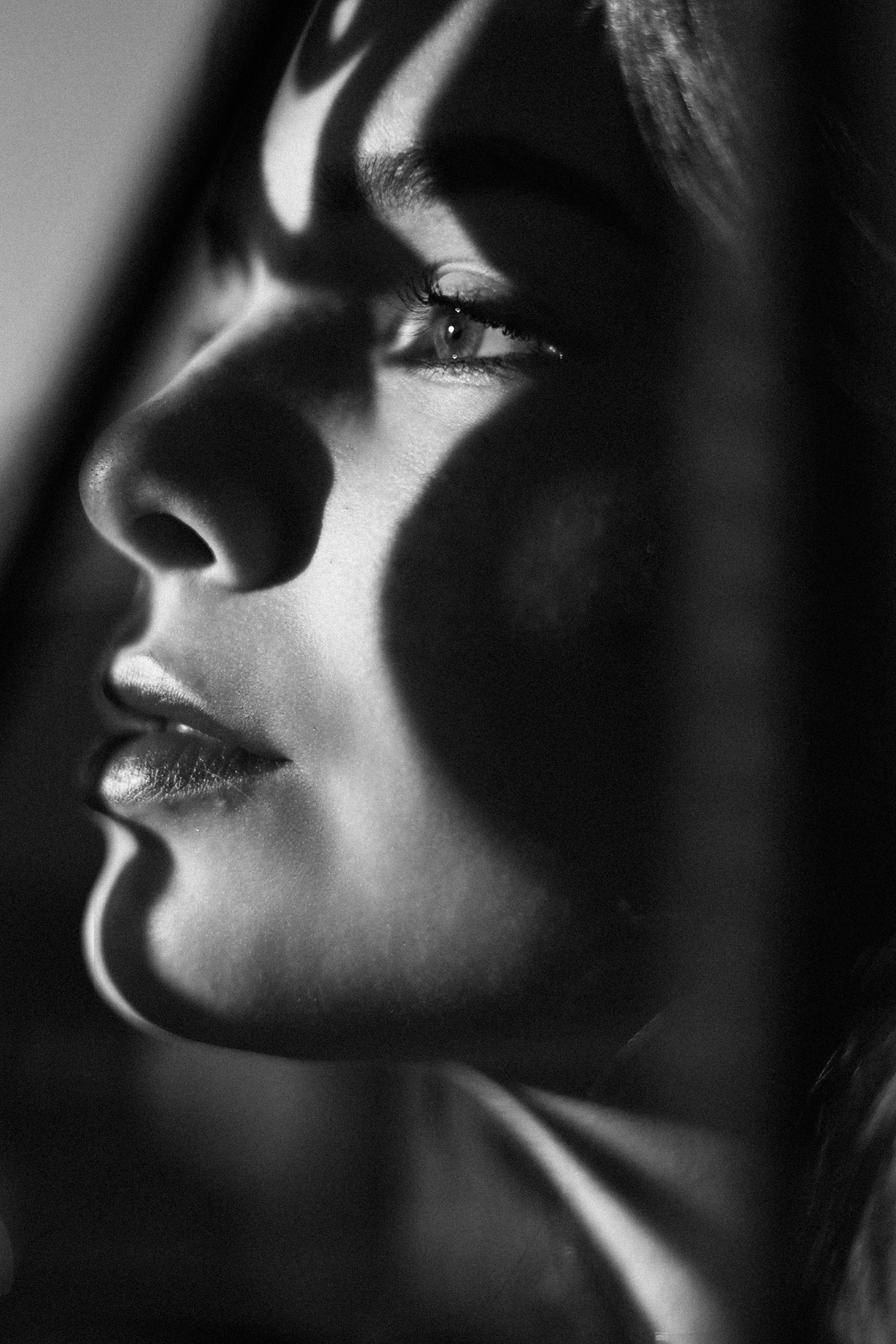 Artistic Black and White Portrait of Woman · Free Stock Photo