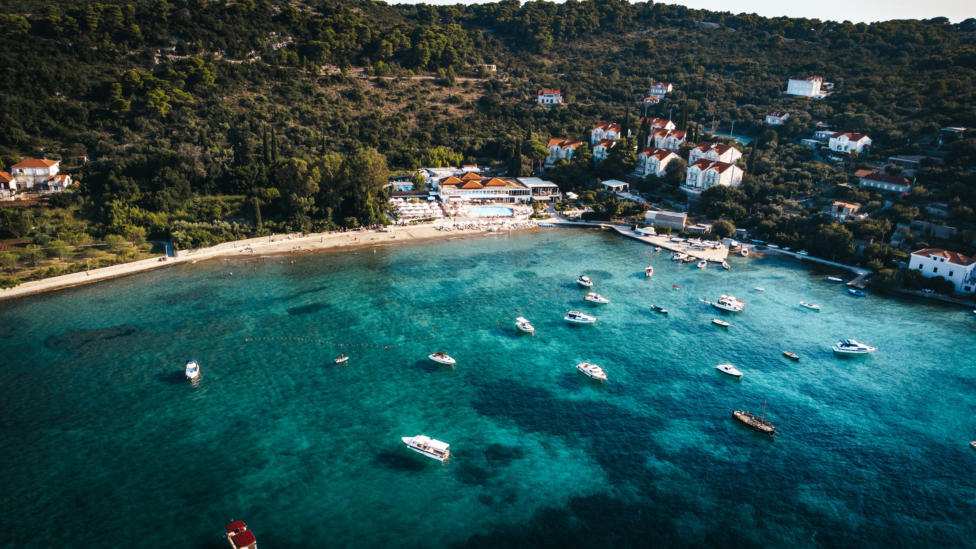 Aerial View of Koločep Island's Stunning Coastline · Free Stock Photo