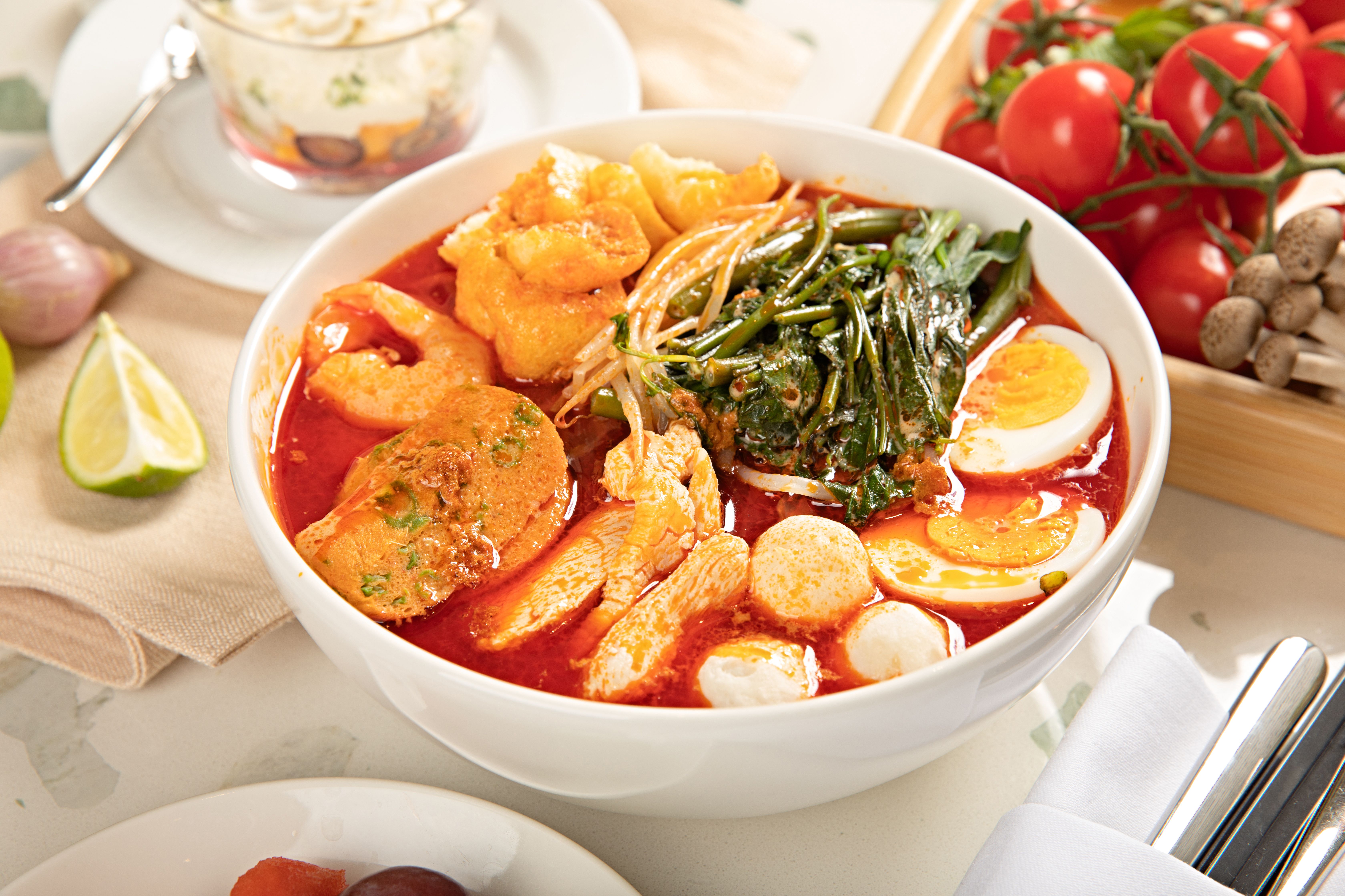 Miso Tom Yum with Crispy Shallots
