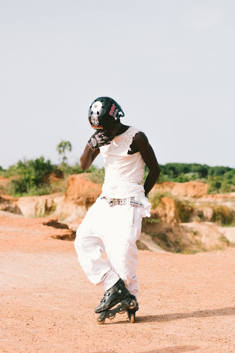 Skater performing outdoors
