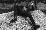 Artistic Portrait of a Man on Gravel