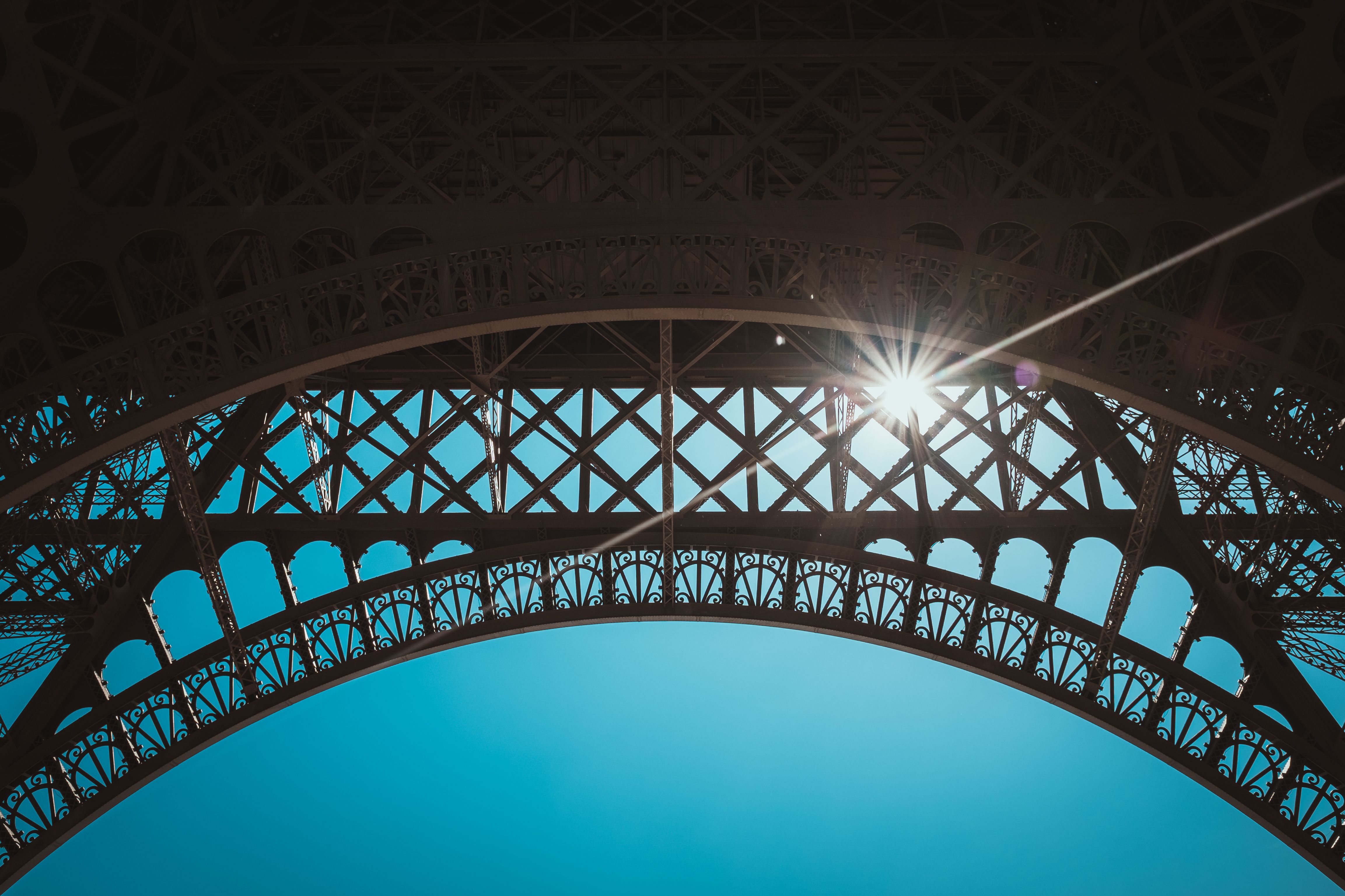 Watching the Eiffel Tower sparkle on the hour after dark