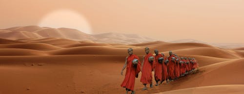 Free stock photo of desert, monks