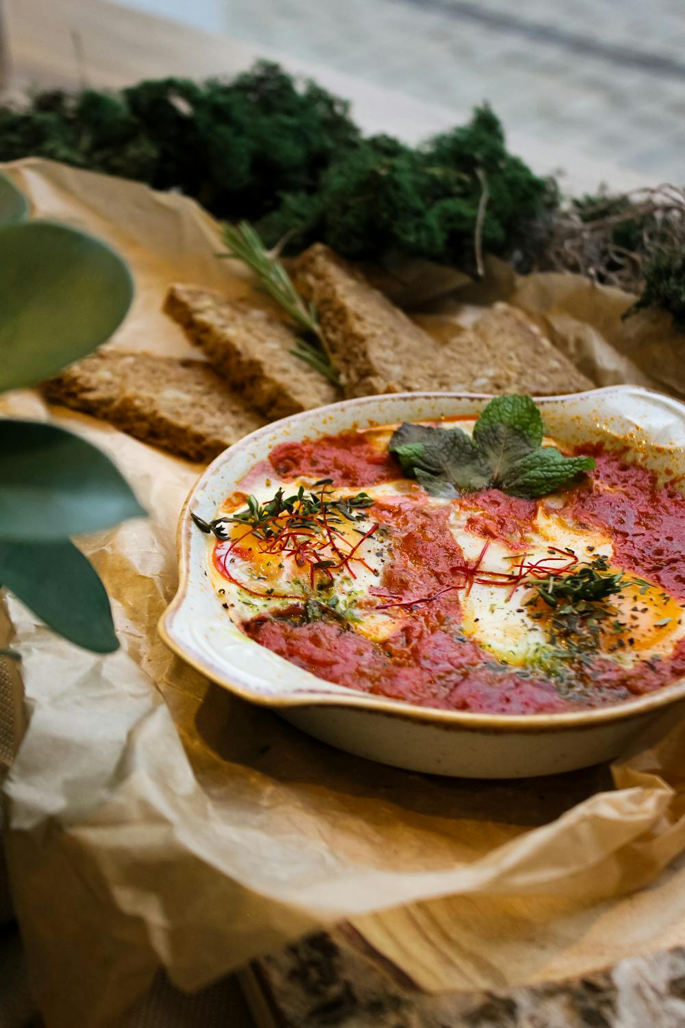 Baked Monkfish with Herbs