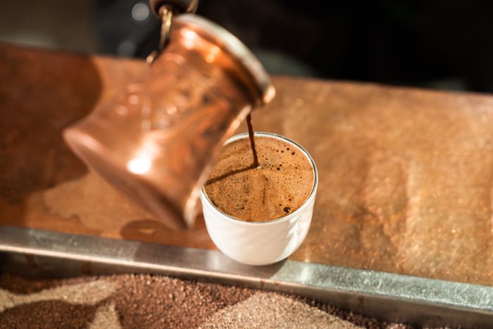 Traditional Arabic coffee service