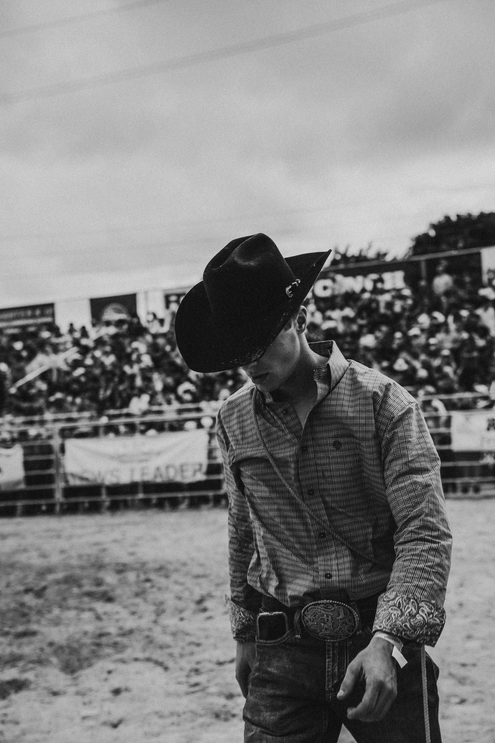 Black and White Rodeo Cowboy in Miami Arena · Free Stock Photo