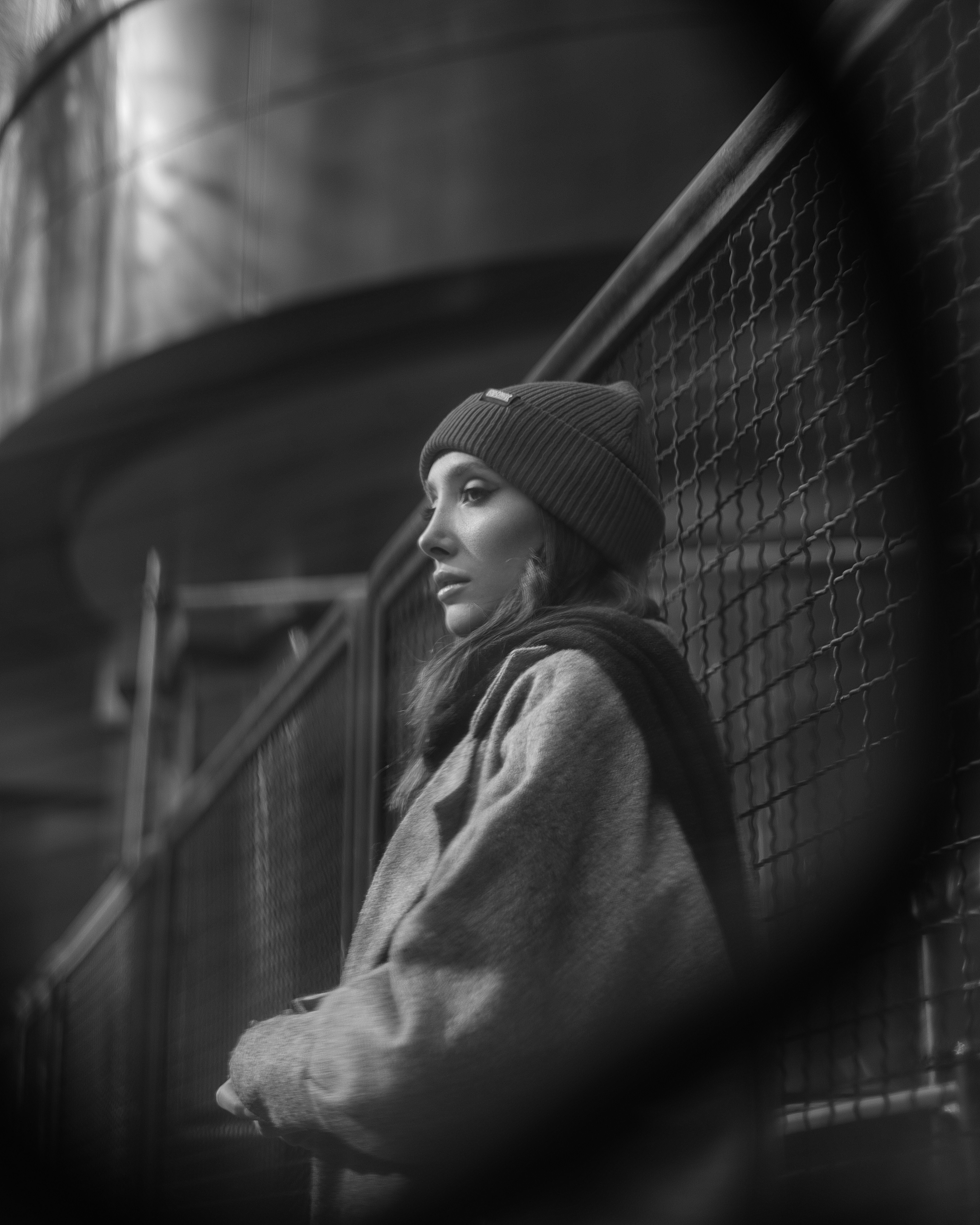 Contemplative Woman in Urban Setting · Free Stock Photo