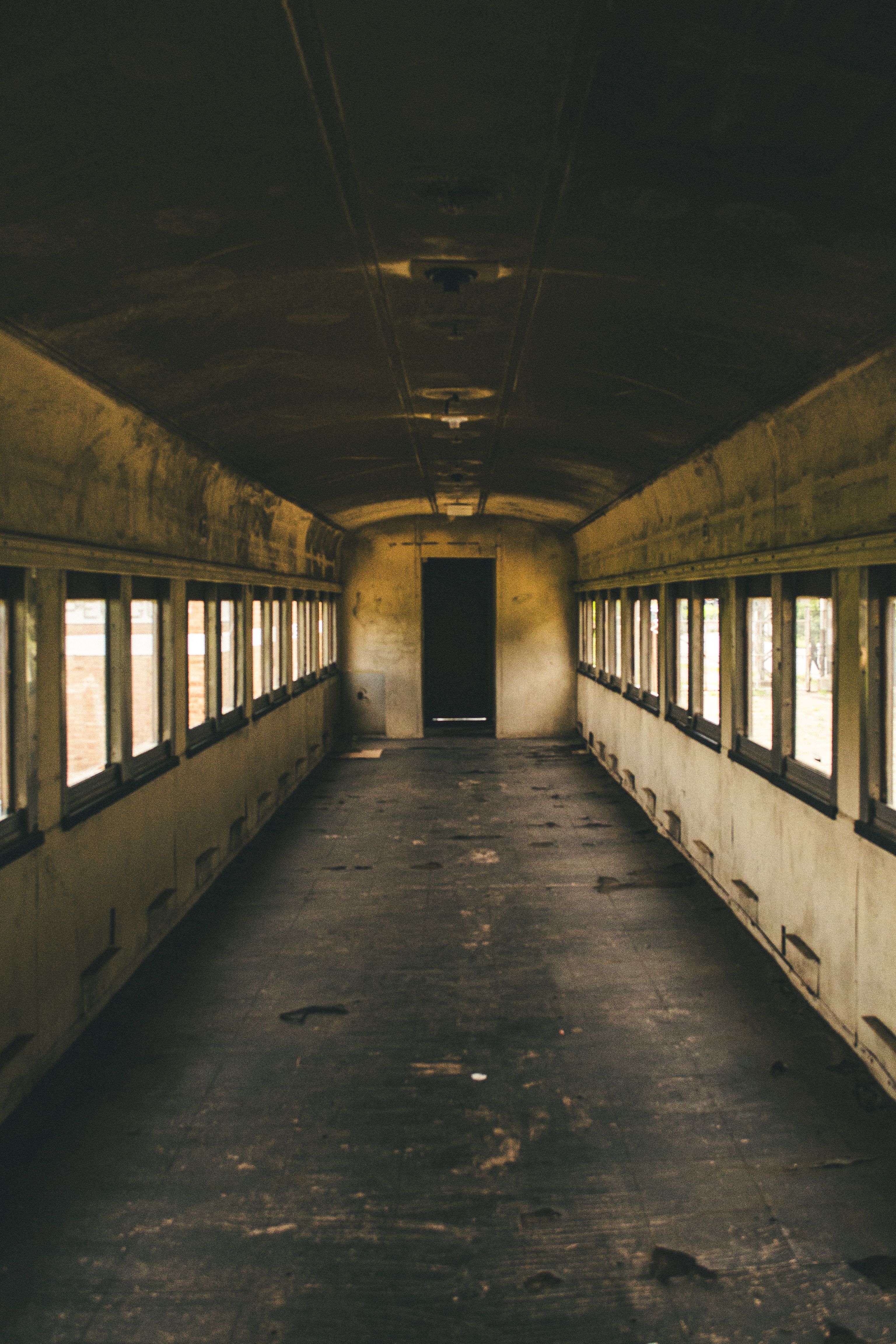 Abandoned Train Car Interior with Eerie Light · Free Stock Photo