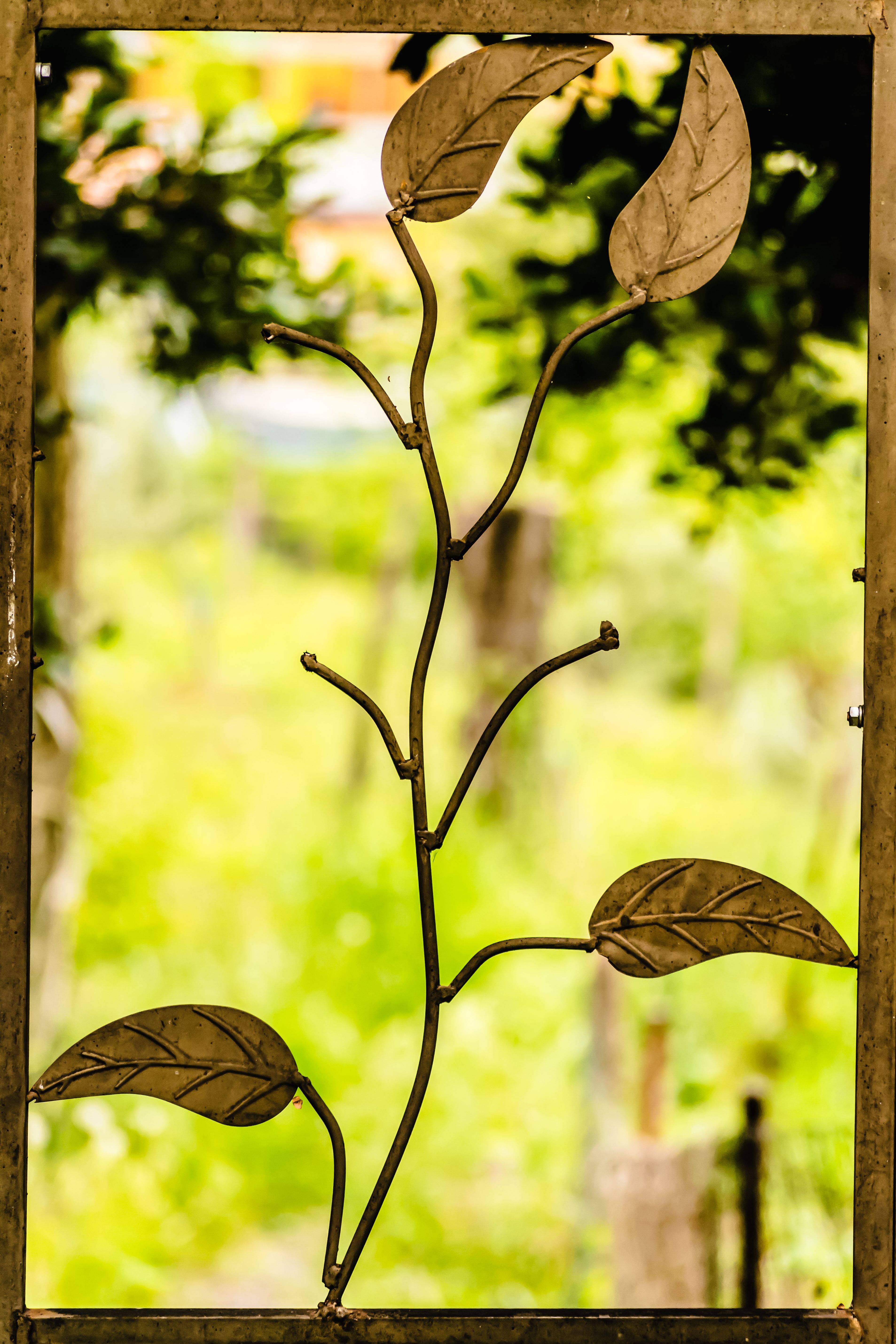 Picture of Decorative Metal Art on Outdoor Garden Fence · Free Stock Photo