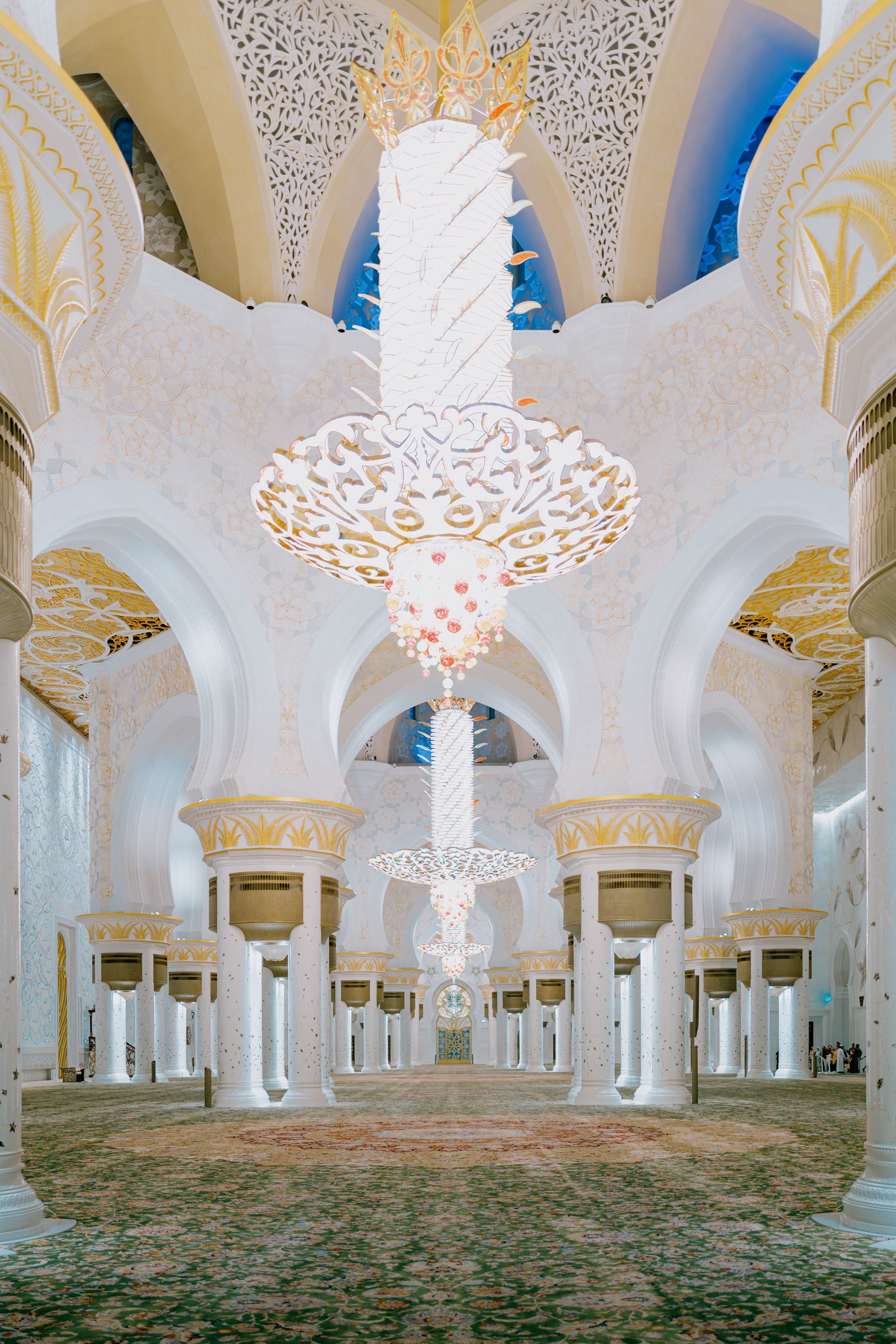 Arches inside a masjid prayer hall