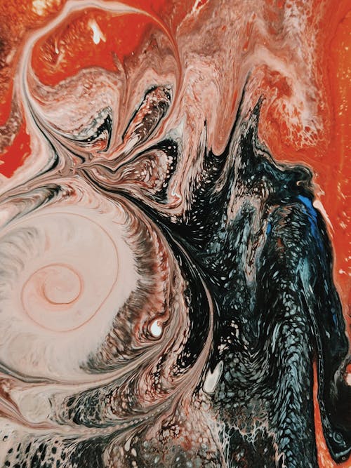 Close-Up Photo Of Abstract Painting